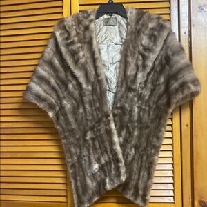 Lutetia Elegant blonde mink beautiful stole long style